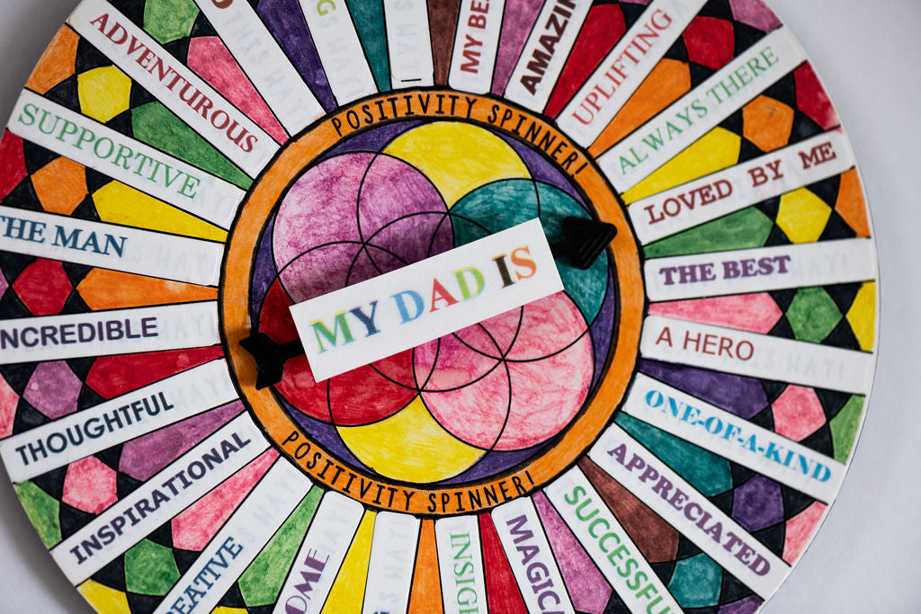 Color in the Design and Add Your Favorite Words to Describe Your Dad